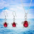 thumbnail image 3 of Cute Sea Turtle Pendant Necklace Set with Crystal - Blue Turtle Shaped Alloy Necklace & Earrings, 45cm+5cm Chain, Hypoallergenic, Gift for Women, 3 of 6