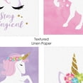 thumbnail image 7 of Big Dot of Happiness Rainbow Unicorn - Unframed Magical Unicorn Nursery and Kids Room Linen Paper Wall Art - Set of 4 - Artisms - 8 x 10 inches, 7 of 7
