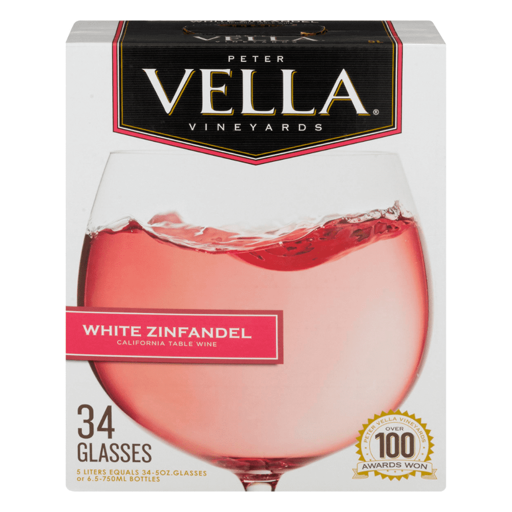 Peter Vella White Zinfandel Rose Wine, 5L Box