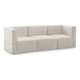 thumbnail image 1 of Meridian Furniture Quincy Cream Velvet Modular Sofa, 1 of 27