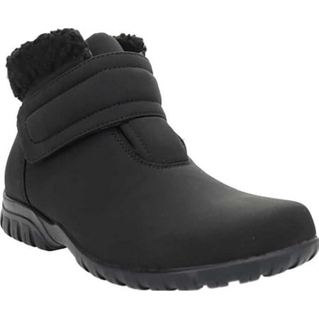 

Women s Propet Dani Strap Waterproof Bootie Black Nylon