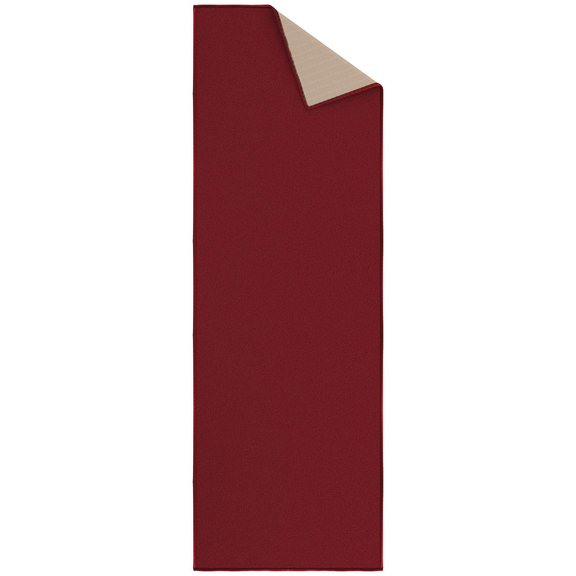 Sweet Home Stores Non-Slip Rubberback Solid 2x5 Runner Rug, 20" x 53", Red