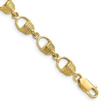 Auriga Fine Jewelry 14K Yellow Gold Nantucket Basket Bracelet 7.25 inch for Women