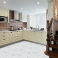 thumbnail image 3 of (2 pack) UMIGGEE Marble Peel and Stick Vinyl Flooring Roll 15.7-in x 118-in/12.8 Sq.Ft Thicken Self-Adhesive Vinyl White Marble Floor Wear-Resistant Easy DIY Install Home Decor, 3 of 10