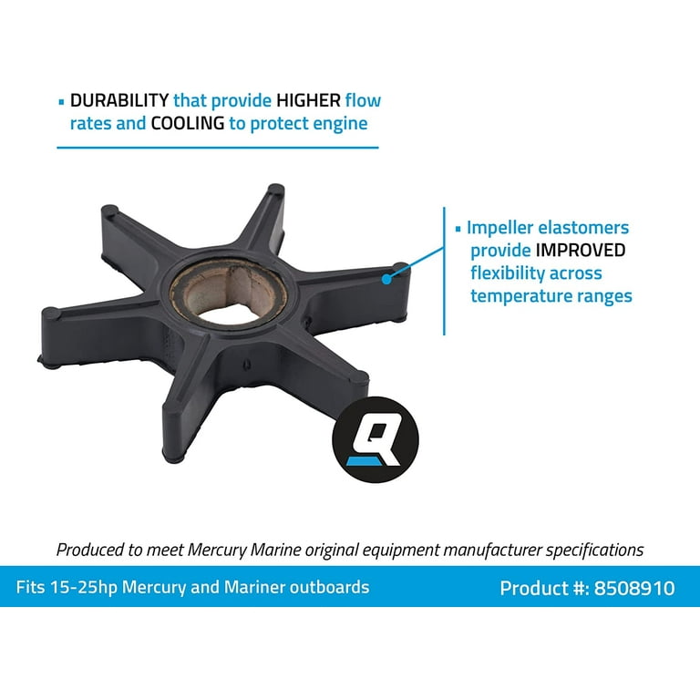 FOR MERCURY MARINER Water Pump Impeller with Key 47-85089-3 47-85089-10