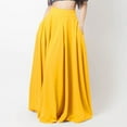 thumbnail image 4 of sunsanly Maxi Skirt Two Pockets High-Waist Elastic Waist Pleated Large Hem Clothing Matching Oversized Women A-Line Solid Skirt Summer Clothes, 4 of 8