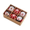 thumbnail image 4 of 6 adornos de bolas de Navidad colgantes para colección de celebraciones, adornos de bolas de fieltro, suministros para fiestas, para puertas, ventanas Muñeco de nieve, 4 of 8