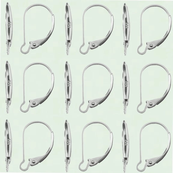 16pcs 925 Sterling Silver Leverback Earring Hooks, Hypoallergenic Interchangeable Design, Jewelry Making Findings