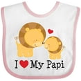 thumbnail image 3 of Inktastic I Love My Papi Childs Boys or Girls Baby Bib, 3 of 4
