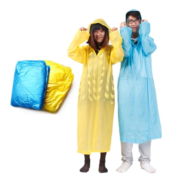Bearachild Impermeable de plástico Pesca Montañismo Emergencia Impermeable Capa de lluvia Mujeres Hombres Adultos Familia Color Aleatorio Type3 NO3