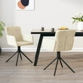 thumbnail image 1 of vidaXL Swivel Dining Chairs 2 pcs Cream Velvet, 1 of 5