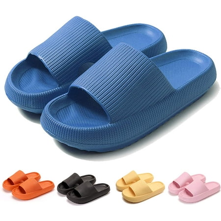 

Shower Sandal Slippers Quick Drying Bathroom Slippers Gym Slippers Cushioned Extra Thick Soft Sole Open Toe House Slippers for Men Women