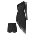 thumbnail image 4 of Zaldita Women Latin Dance Dress Tassel Fringe Salsa Ballroom Tango ChaCha Rumba Samba Outfits Black S, 4 of 7