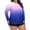 B-Blue, variant on Plus Size Women's Long Sleeve Gradient Rash Guard Shirt UV Protection Quick-Dry Top for Water Sports Beach