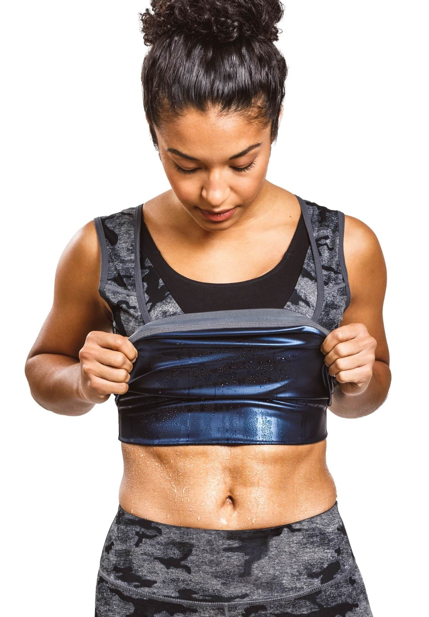 Women Men Sweat Shaper Polymer Sauna Vest Tank Top Shapewear Weightloss Sports 
