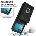 thumbnail image 3 of Crossbody Wallet Case Compatible for Motorola Razr+ 2024, RFID Blocking Card Slots, Metal Finger Ring, Premium PU Leather Lanyard Shoulder Strap Back Purse Cover Shockproof Case, Black, 3 of 9