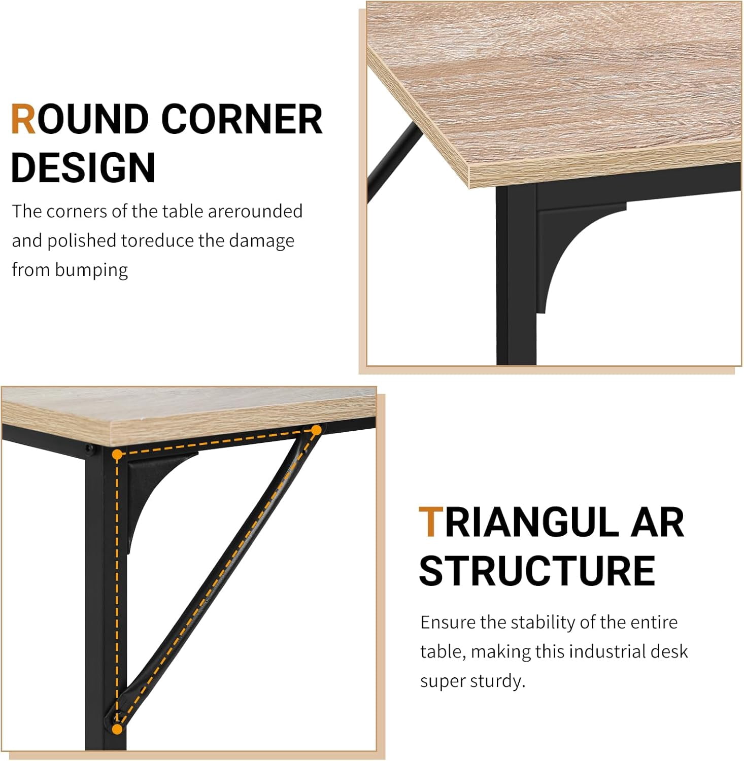 XF XINFENG Computer Desk Office Table 32" Wooden Writing Desk Kids Study & Work Table for Home Office, Nature