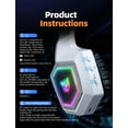 thumbnail image 4 of Wireless Gaming Headset for PS5/PC/PS4/Nintendo Switch,2.4G/Bluetooth Gaming Headphones with Detachable Noise Canceling Mic,7.1 Surround Sound,RGB Lighting, White, 4 of 7
