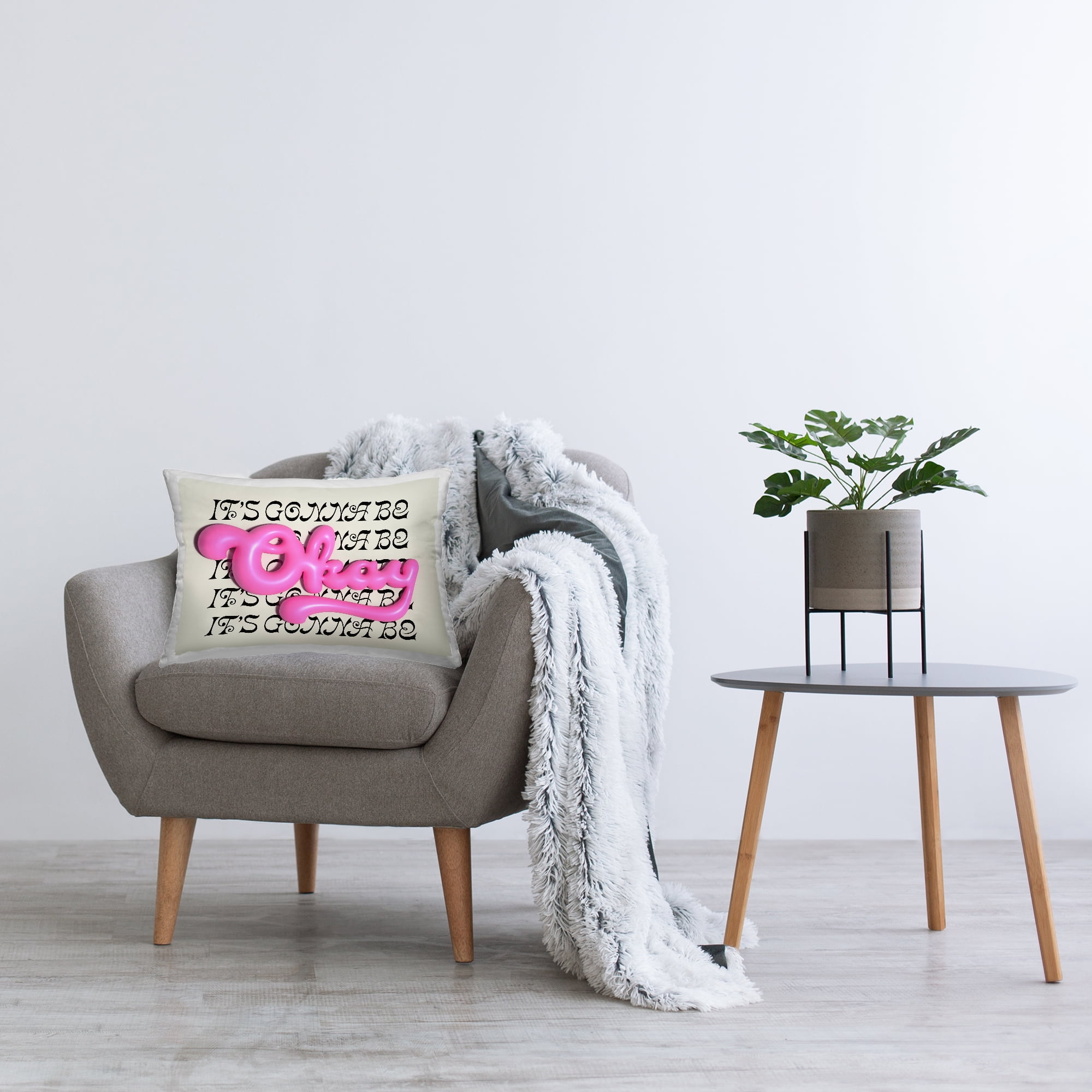 Stupell Industries Gonna Be Okay Typography Decorative Printed Throw Pillow Design by Victoria Barnes .