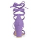 thumbnail image 3 of Women's Open Toe Lace Up Chunky High Heels Sandals Purple US 9/UK 7/EU 40, 3 of 6