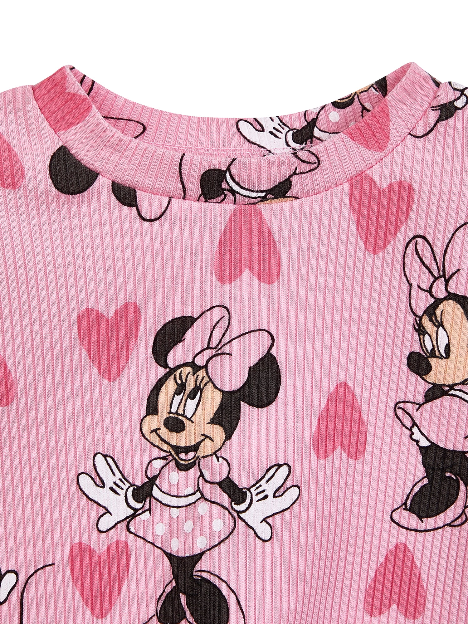 Character Baby Girls Rib Short Sleeve Top & Leggings Set, 2-Pice, Sizes 0/3 Months-24 Months