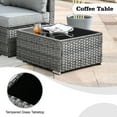 thumbnail image 2 of XIZZI 5 Pieces Outdoor Patio Furniture Set Wicker Rattan Conversation All-Weather Sectional Couch with Glass Coffee Table,Black, 2 of 8