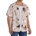 thumbnail image 4 of Vsdgher Funny Chicken Print Men's Wrinkle Free Untucked Cuban Shirt Business Casual Button Down Shirts Short Sleeve Shirt, 4 of 7