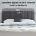 thumbnail image 6 of VECELO Full Size Upholstered Beds, Modern Platform Bed Frame with Adjustable Headboard, Wooden Slats Support/No Box Spring Needed, Dark Gray, 6 of 9