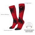 thumbnail image 5 of Women's Knee High Socks Albania Flag Thermal Soft Knee Long Socks, 5 of 7