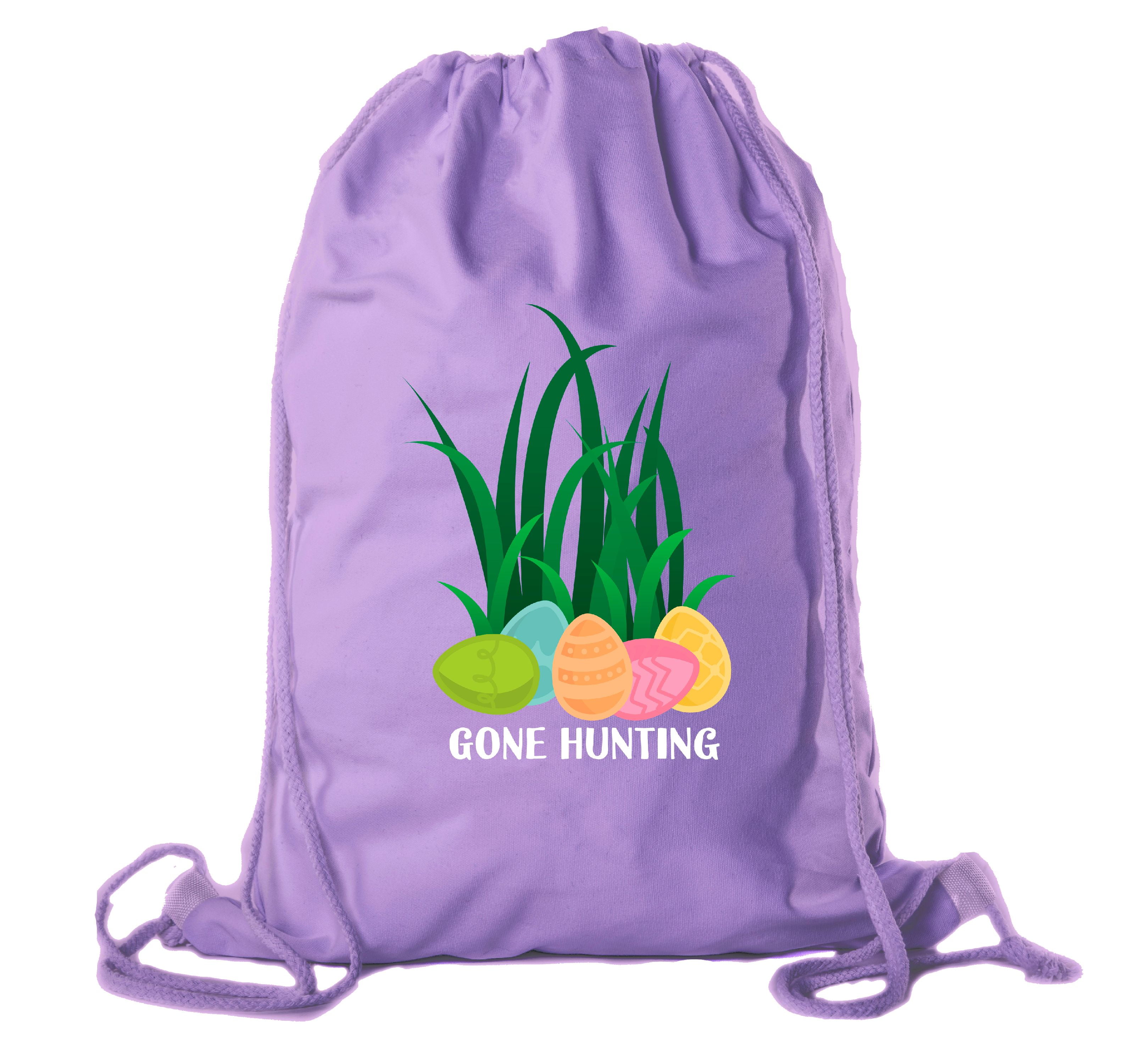 Easter Basket Backpack Bulk Cotton Drawstring Cinch Bags Easter Bunny
