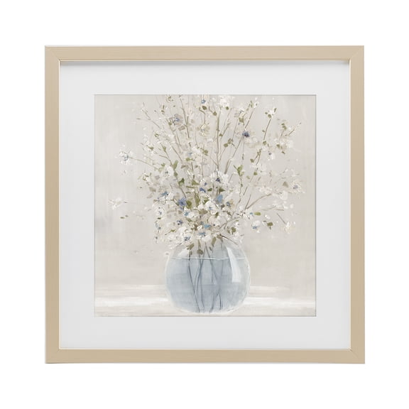 Stupell Industries Farmhouse Serene Glass Vase Bouquet Birch Framed Print Under Glass, 13 x 13, by Carol Robinson