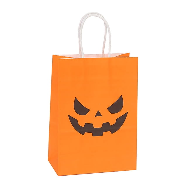 Halloween Bags Halloween Paper Bags With Handles Candy Bags Goodie Bags For Holiday Snacks (Style)