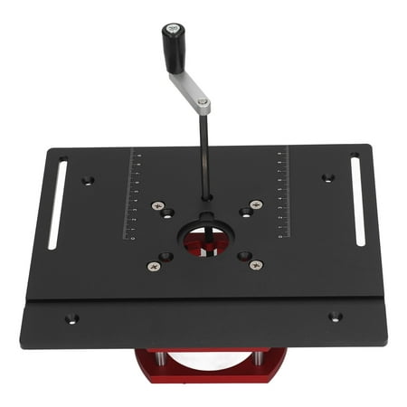 Router Lift With Top Plate, Manual Router Lift Systems For 3-1/2" Diameter Motors, 7-7/8" X 9-7/16" Router Plate, Woodworking Router Table Insert Plate For Trimming Chamfering