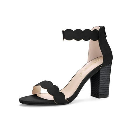 pointed block heel sandals