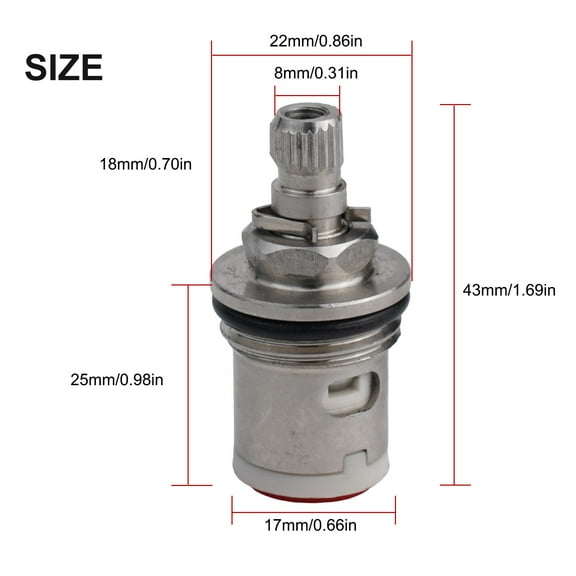 304 Stainless Steel Bath Kitchen Faucet Valve Cartridge Parts Hot Cold Water Tap