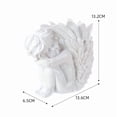 thumbnail image 3 of Dvkptbk desk organizer Cherub Resin Pen White Desk Organizer Sculpture for Home Office Decor, 3 of 6