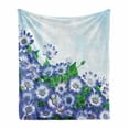 thumbnail image 1 of Flower Soft Flannel Fleece Blanket, Bunch of Fresh Wildflowers in Grass Vivid Spring Daisy Bloom over Sky Floral Design, Cozy Plush for Indoor and Outdoor Use, 50" x 70", Blue Green, by Ambesonne, 1 of 6