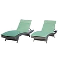 thumbnail image 1 of Noble House Chaise Longue Réglable en Osier Salem avec Coussin Vert Jungle (Ensemble de 2), 1 of 12