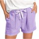 thumbnail image 1 of Pantalones cortos de mujer con cintura elástica y bolsillos laterales - Pierna recta para el día a día y el deporte - Ropa de verano transpirable, 1 of 6