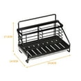 thumbnail image 5 of Callipe Kitchen Sink Caddy Organizer Rustproof Sponge Holder with Drainage Tray Kitchen Sink Storage Rack for Brushes Soap Dispenser Bathroom Accessories, 5 of 8