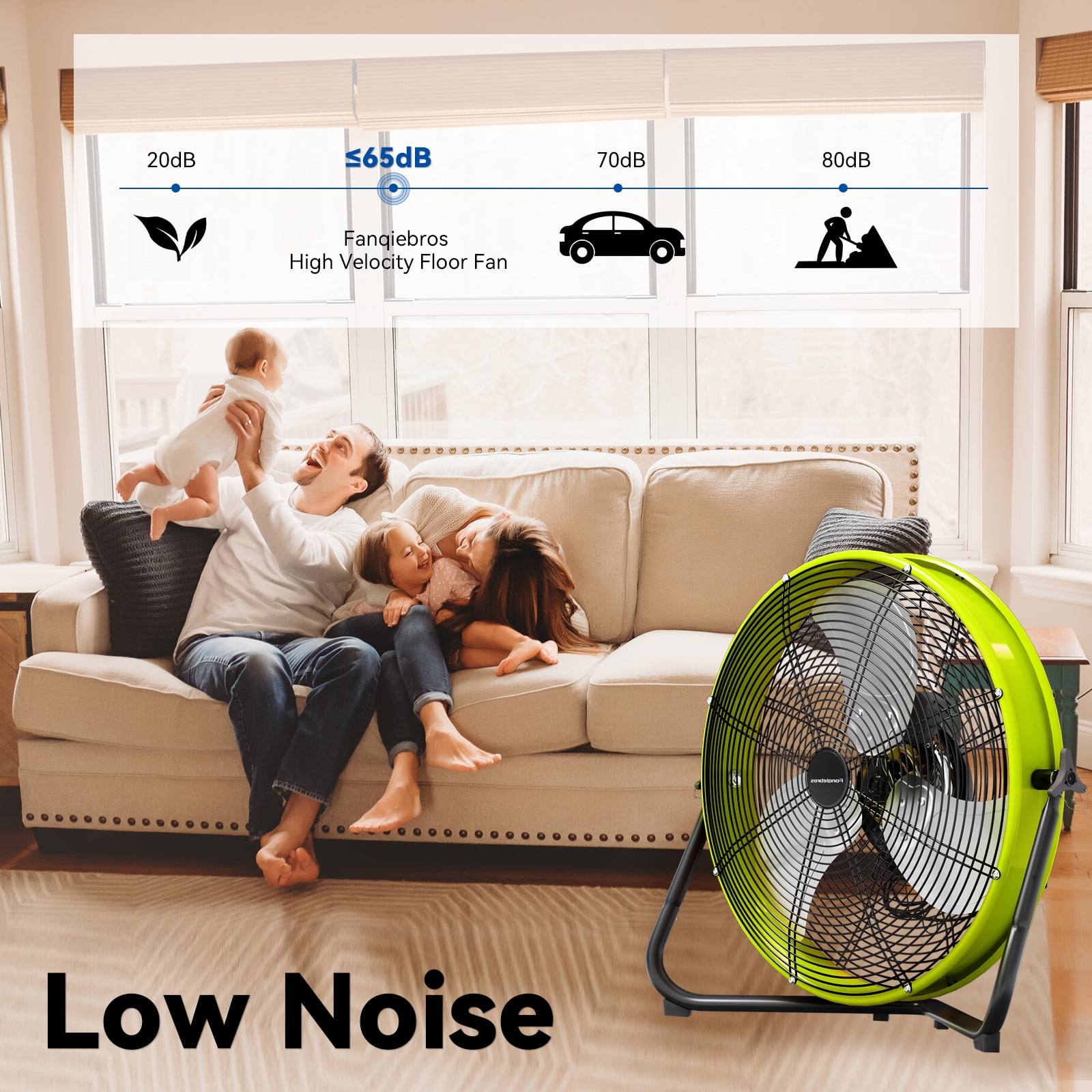 20" High Velocity Metal Floor Drum Fan,4500 CFM Heavy Duty Industrial Shop Fan, 3 Speed, 360 Degree Tilt, Wall Mounted & Floor Design for Warehouse, Commercial, Barn, Garage - UL Safety Listed