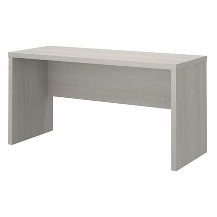 Maklaine Contemporary Engineered Wood 60W Credenza Desk in Gray Sand