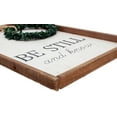 thumbnail image 3 of Parisloft Be Still and Know Farmhouse Wood Plaque with Wreath, Multicolor, 23.6"H, 3 of 8