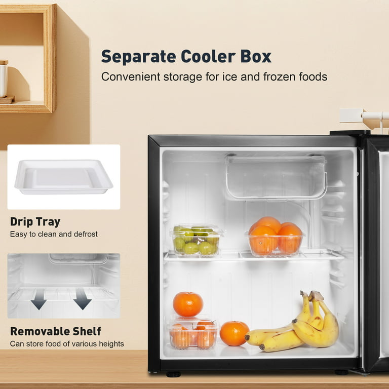1.6 Cu.Ft. Mini Fridge with Freezer, Single Door Compact  Refrigerator/Freezer with Removable Shelf, Small Refrigerator for  Apartment, Office, Dorm