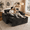 Black, variant on 65" Convertible Loveseat Sofa Bed, 3-in-1 Sleeper Sofa with Pull Out Bed with Adjustable Backrest, 2 Seater Couch with USB, Gray