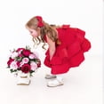 thumbnail image 2 of Vestido NSSMWTTC para bebé niña, lazo, volantes, tutú, rojo 70, 2 of 6