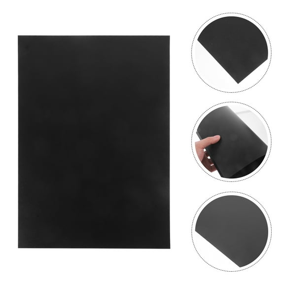 FRCOLOR 10Pcs Black Moldable Plastic Sheets Hard Plastic Panels for Crafts Sign Making and Decorative Projects