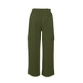 thumbnail image 5 of Linen Pants Women Elastic High Waisted Drawstring Cargo Pants Baggy Wide Leg Pant Casual Beach Pant, 5 of 6
