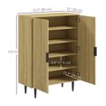 thumbnail image 3 of HOMCOM Armoire de Rangement pour Chaussures d'Entrée à 5 Niveaux avec Tablettes Ajustables, 3 of 10