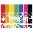 thumbnail image 2 of Boy's Power Rangers Mighty Rainbow Colors Group  Graphic Tee White X Large, 2 of 4